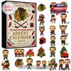 Chicago Blackhawks Advent Calendar Style 1 with collectible festive items and mini figures.