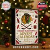 Chicago Blackhawks Advent Calendar 2025 with a Christmas tree and festive background.