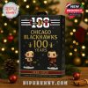 Chicago Blackhawks Centennial Edition with figures and holiday decorations.