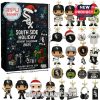 Close-up view of the Chicago White Sox 2025 Advent Calendar with collectible figurines and ornaments.