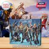 Fortnite advent calendar box with festive background and in-game characters in holiday scenes!