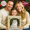 Smiling family holding the Bipu Bunny Cat Advent Calendar box in front of a Christmas tree!