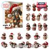 Single dachshund with Santa hat on advent calendar and dog mug ornaments.