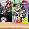 Full view of Demon Slayer advent calendar with anime characters in front of a Japanese temple background.