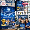 Family enjoying the Dodgers advent calendar together during the holiday season.