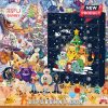 Pokémon Advent Calendar with festive characters like Pikachu and Charmander against a Christmas backdrop.