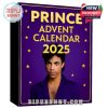 Prince Advent Calendar 2025 box with a picture of the musician on a purple background with gold stars!