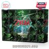 Close-up of The Legend of Zelda advent calendar box with 24 numbered doors and fantasy forest artwork.