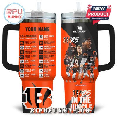 Cincinnati Bengals Custom Stanley Tumbler 40oz