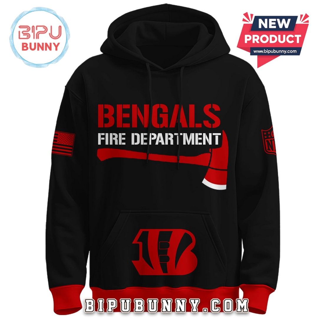 Cincinnati Bengals NFL x Firefighter Appreciation Limited Edition Hoodie Cincinnati Bengals NFL x Firefighter Appreciation Limited Edition Hoodie