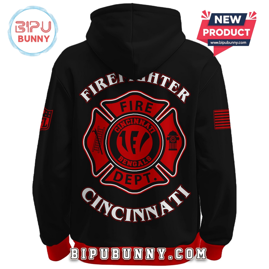 Cincinnati Bengals NFL x Firefighter Appreciation Limited Edition Hoodie Cincinnati Bengals NFL x Firefighter Appreciation Limited Edition Hoodie