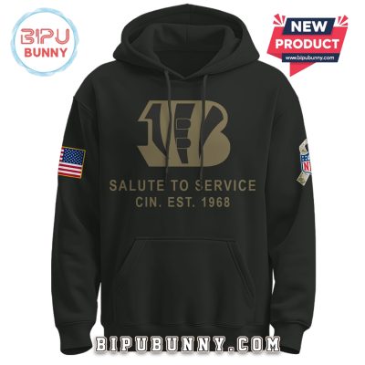 Cincinnati Bengals Nike 2025 Salute to Service Pullover Hoodie