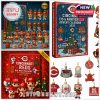 Cincinnati Reds 135th Anniversary Advent Calendar box with figures and baseball-themed accessories displayed.