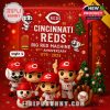 Cincinnati Reds 135th Anniversary Advent Calendar 2025 Style 3 with mascots and festive accessories.