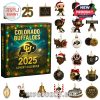 Colorado Buffaloes Advent Calendar 2025 box next to the 25 unique ornaments!