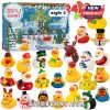 Pink advent calendar box with 24 rubber duck toys in cute Christmas and fantasy styles.
