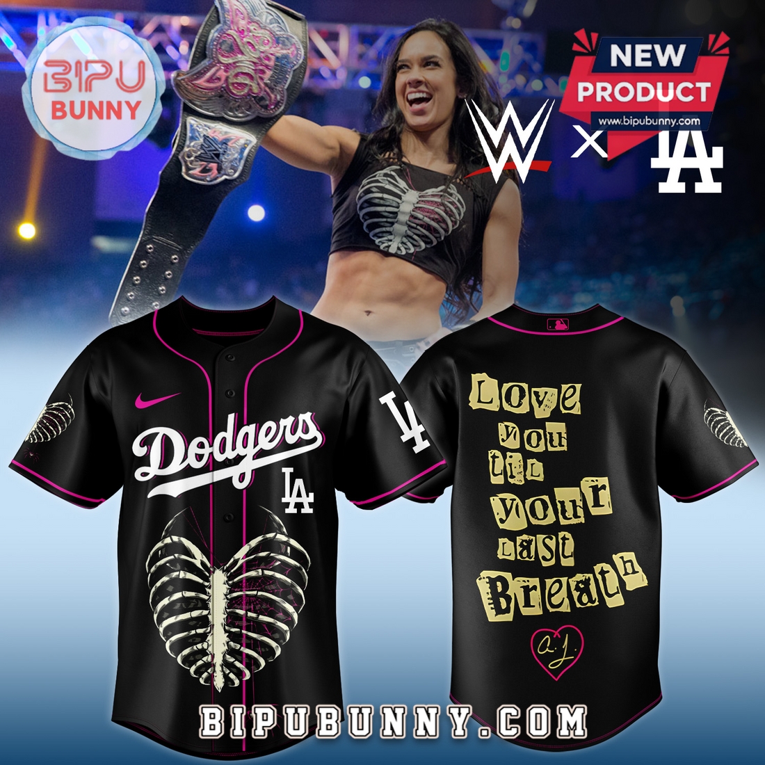 Custom MLB X AJ Lee Has Returned WWE Baseball Jersey Custom MLB X AJ Lee Has Returned WWE Baseball Jersey