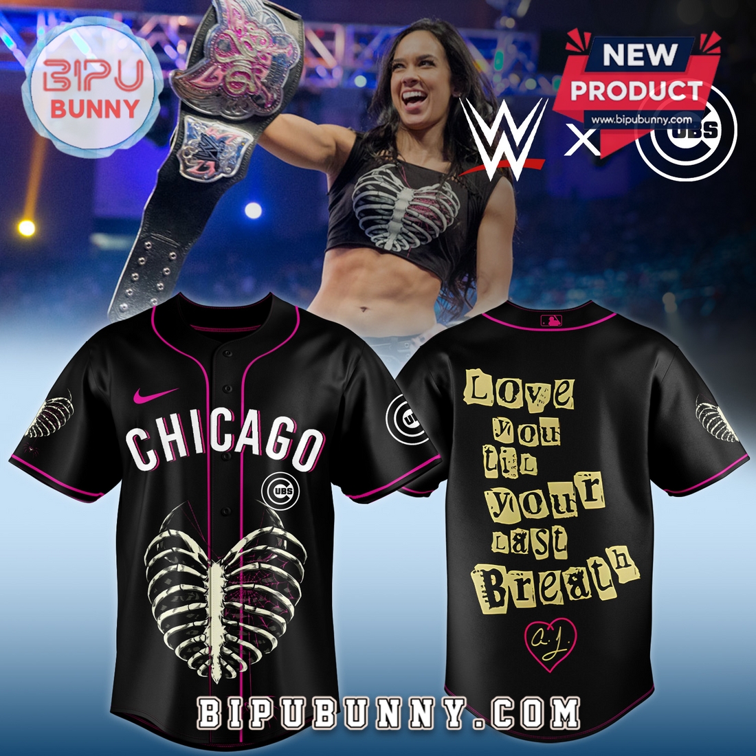 Custom MLB X AJ Lee Has Returned WWE Baseball Jersey Custom MLB X AJ Lee Has Returned WWE Baseball Jersey