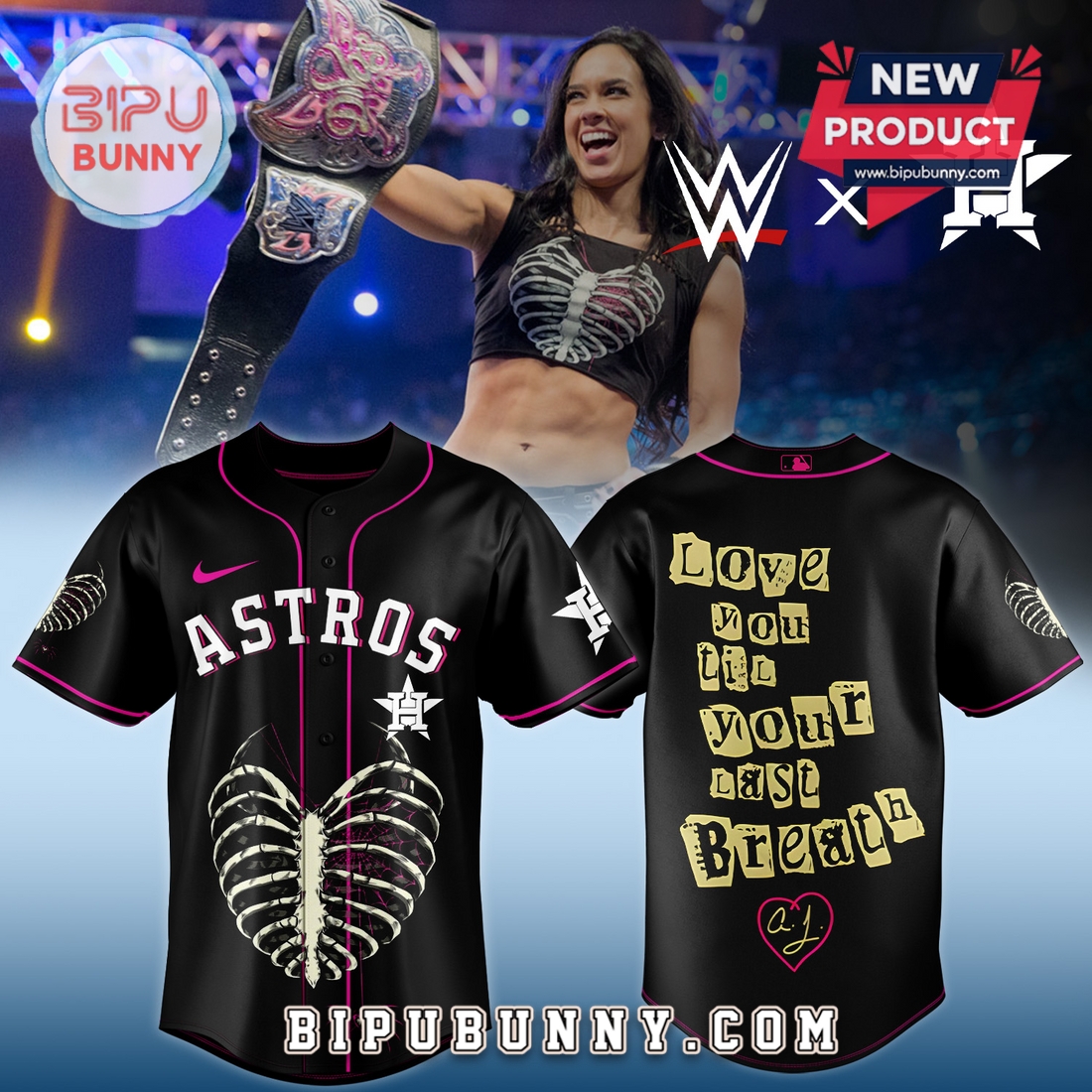 Custom MLB X AJ Lee Has Returned WWE Baseball Jersey Custom MLB X AJ Lee Has Returned WWE Baseball Jersey