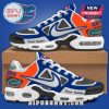 Florida Gators custom sneakers in orange and blue with a personalized name option.