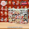 Christmas-themed Demon Slayer advent calendar with red background and festive anime characters.