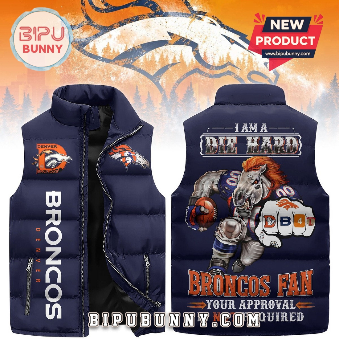 Denver Broncos Custom Puffer Jacket 2025 Denver Broncos Custom Puffer Jacket 2025
