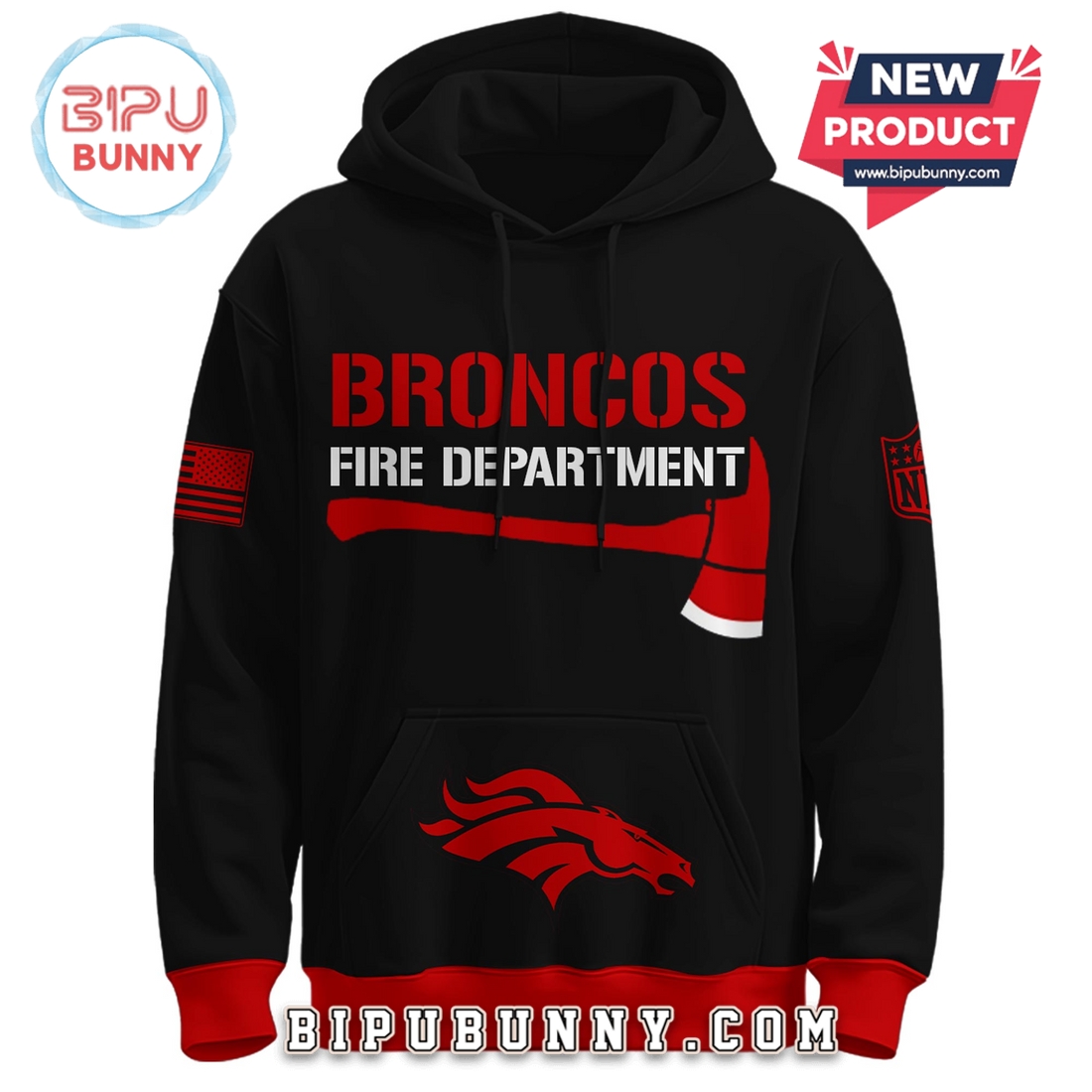 Denver Broncos NFL x Firefighter Appreciation Limited Edition Hoodie Denver Broncos NFL x Firefighter Appreciation Limited Edition Hoodie