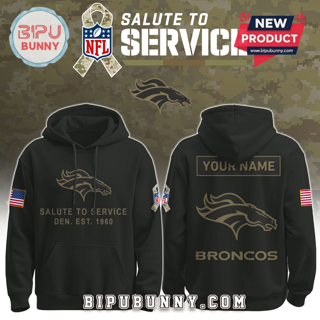 Denver Broncos Nike 2025 Salute to Service Pullover Hoodie Denver Broncos Nike 2025 Salute to Service Pullover Hoodie