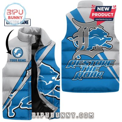 Detroit Lions Custom Puffer Jacket 2025