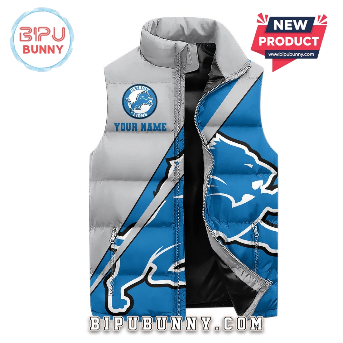 Detroit Lions Custom Puffer Jacket 2025 Detroit Lions Custom Puffer Jacket 2025