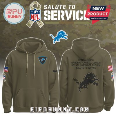 Detroit Lions NFL Salute to Service Hoodie 2025
