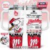 Snoopy baseball-themed tumbler with Diablos logo, red base, and comic background.