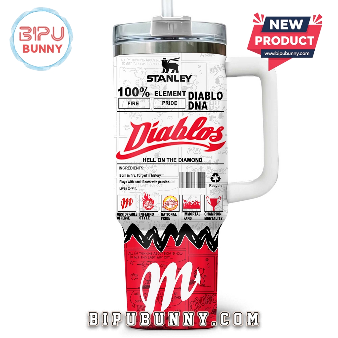 Diablos Rojos del México x Snoopy Stanley Tumbler 40oz Diablos Rojos del México x Snoopy Stanley Tumbler 40oz