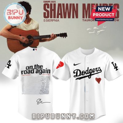 Dodgers x Shawn Mendes On The Road Again Baseball Jersey