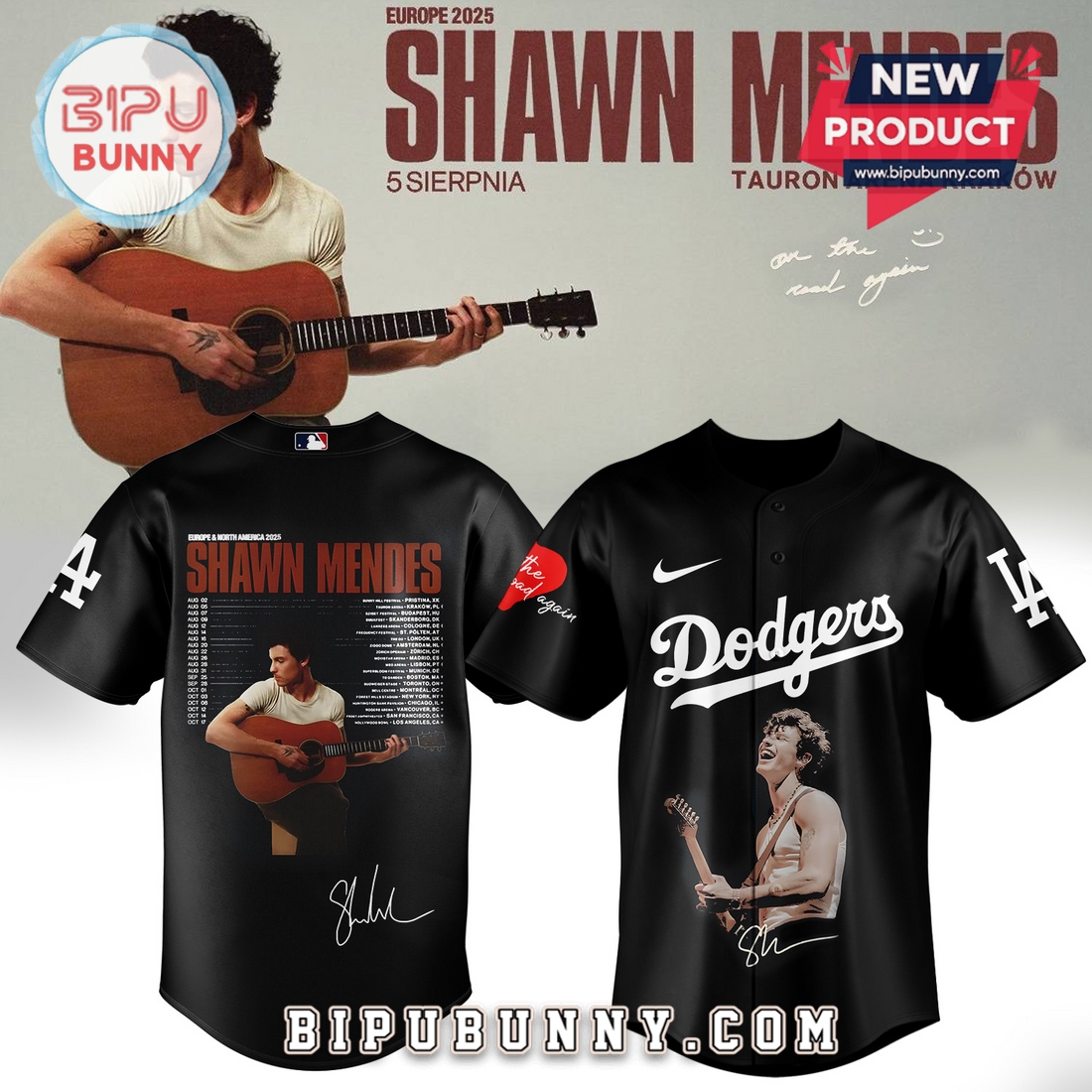 Dodgers x Shawn Mendes On The Road Again Signatures Jersey Dodgers x Shawn Mendes On The Road Again Signatures Jersey