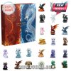 Dragon advent calendar box with 24 detailed miniature dragon figures in fantasy styles.
