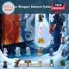 Dragon advent calendar displayed in a fantasy ice cave setting with dragons.