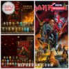 Four-panel collage of Eddie Advent Calendar product shots and classic Iron Maiden artwork!