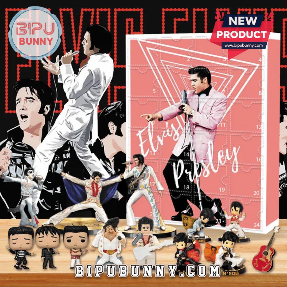 Elvis Presley Advent Calendar, 24 Gifts Are In It Elvis Presley Advent Calendar, 24 Gifts Are In It