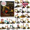 Collection of miniature Volvo and other brand excavator ornaments!