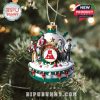 Fall Out Boy Christmas ornament with band members in festive outfits.