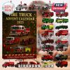Box of Bipu Bunny Fire Truck Advent Calendar 2025 with 24 toy fire trucks.