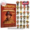 Firefighter Advent Calendar 2025 box with 24 firefighter figurines displayed beside it.