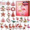 Flamingo Advent Calendar 2025 with detailed flamingo ornaments.