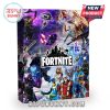 Front view of Fortnite-themed advent calendar with numbered doors and character illustrations!