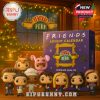 The 2025 Friends Advent Calendar with a festive Central Perk design and Funko Pop figures of the show’s characters in holiday attire.