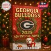 Front of Georgia Bulldogs Advent Calendar box with wreath and bulldog.