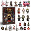 Full figure set from the Ghost 2025 advent calendar with band-themed ornaments.