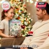 Father and daughter smiling while holding the Gilmore Girls Advent Calendar 2025.