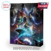 Close-up of the Godzilla Advent Calendar with fiery red and black design, featuring Godzilla and kaiju monsters.